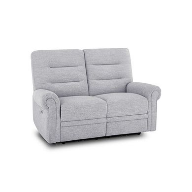 Eastbourne Recliner 2 Seater with USB in Keswick Dove Fabric