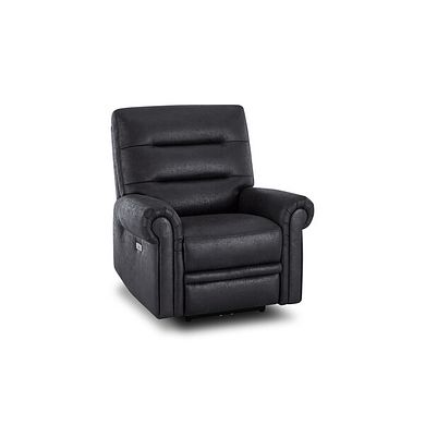 Eastbourne Recliner Armchair with USB in Miller Grey Fabric