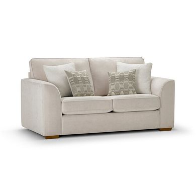 Eastley 2 Seater Sofa in Limoge Beige Fabric with Beige Scatters