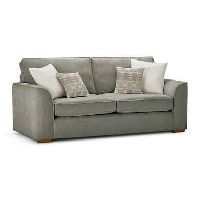 Eastley 3 Seater Sofa in Limoge Green Fabric with Beige Scatters