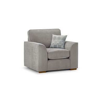 Eastley Armchair in Limoge Fog Fabric with Silver Scatters