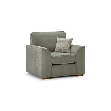 Eastley Armchair in Limoge Green Fabric with Beige Scatters