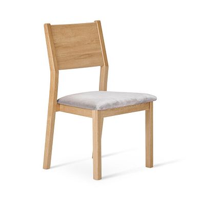 Ellison Oak Chair with Heritage Mink Velvet Seat