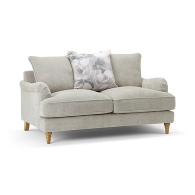 Eloise 2 Seater Pillow Back Sofa in Marlan Natural Fabric