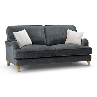 Eloise 3 Seater Sofa in Marlan Nero Fabric