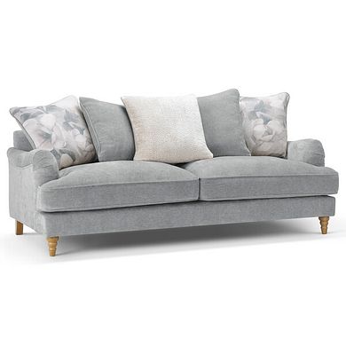 Eloise 4 Seater Pillow Back Sofa in Marlan Casper Fabric