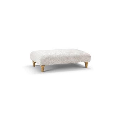 Eloise Footstool in Jace Linen Fabric