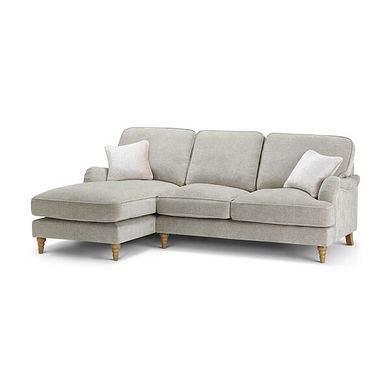 Eloise Left Hand Chaise Sofa in Marlan Natural Fabric