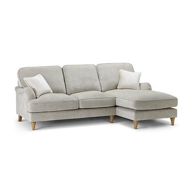 Eloise Right Hand Chaise Sofa in Marlan Natural Fabric