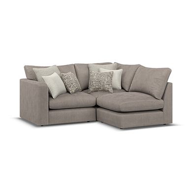 Elston 3 Seat Left Hand Modular Corner Sofa in Penny Clay Fabric - Group 6