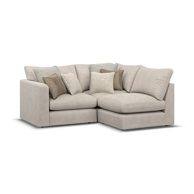 Elston 3 Seat Left Hand Modular Corner Sofa in Penny Dove Fabric - Group 6