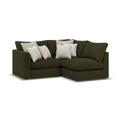 Elston 3 Seat Left Hand Modular Corner Sofa in Penny Forest Fabric - Group 6