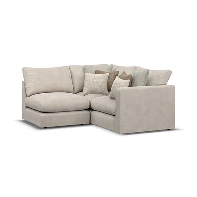 Elston 3 Seat Right Hand Modular Corner Sofa in Penny Dove Fabric - Group 7