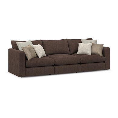 Elston 3 Seater Modular Sofa in Penny Cacao Fabric - Group 9
