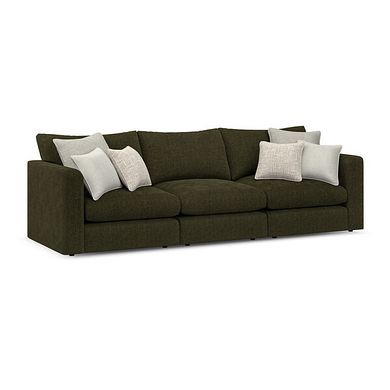 Elston 3 Seater Modular Sofa in Penny Forest Fabric - Group 9