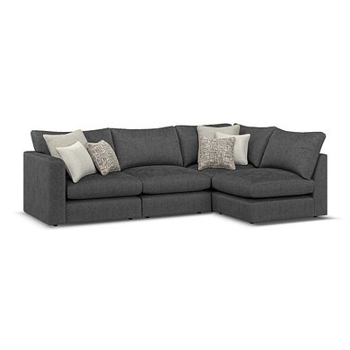 Elston 4 Seat Left Hand Modular Corner Sofa in Penny Whisp Fabric - Group 4