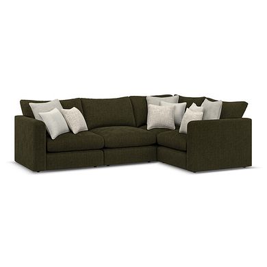 Elston 4 Seat Modular Left Hand Corner Sofa in Penny Forest Fabric - Group 2