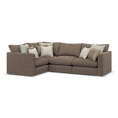 Elston 4 Seat Modular Right Hand Corner Sofa in Penny Burrow Fabric - Group 2