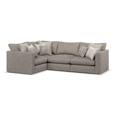Elston 4 Seat Modular Right Hand Corner Sofa in Penny Clay Fabric - Group 2