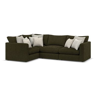 Elston 4 Seat Modular Right Hand Corner Sofa in Penny Forest Fabric - Group 2
