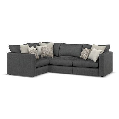 Elston 4 Seat Modular Right Hand Corner Sofa in Penny Whisp Fabric - Group 2