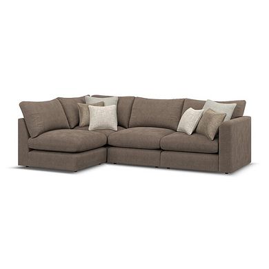 Elston 4 Seat Right Hand Modular Corner Sofa in Penny Burrow Fabric - Group 5