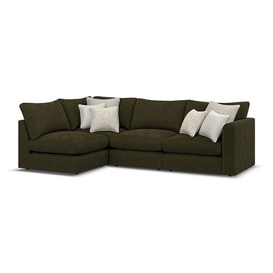 Elston 4 Seat Right Hand Modular Corner Sofa in Penny Forest Fabric - Group 5