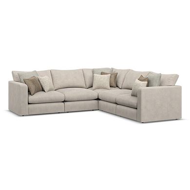 Elston 5 Seat Modular Corner Sofa in Penny Dove Fabric - Group 3