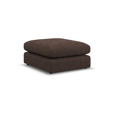 Elston Footstool in Penny Cacao Fabric