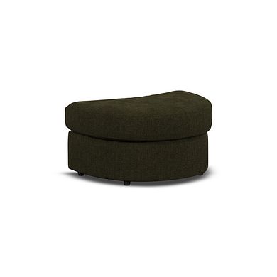 Elston Half Moon Footstool in Penny Forest Fabric