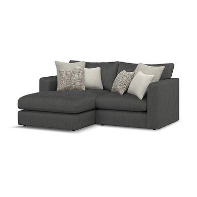 Elston Modular 2 Seater Left Hand Compact Chaise Sofa in Penny Whisp Fabric - Group 12