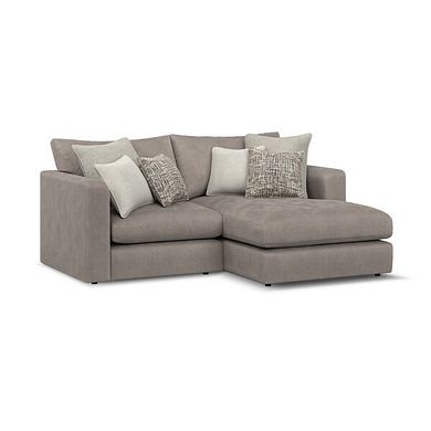 Elston Modular 2 Seater Right Hand Compact Chaise Sofa in Penny Clay Fabric - Group 13