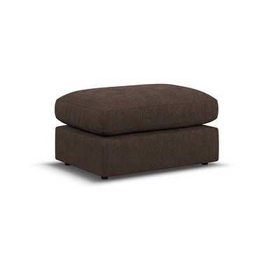 Elston Small Fender Footstool in Penny Cacao Fabric