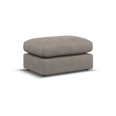 Elston Small Fender Footstool in Penny Clay Fabric