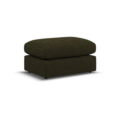 Elston Small Fender Footstool in Penny Forest Fabric