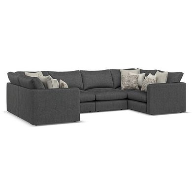 Elston Small U-Shape Modular Corner Sofa in Penny Whisp Fabric - Group 10