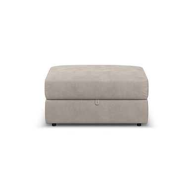 Elston Storage Footstool in Penny Mid Grey Fabric