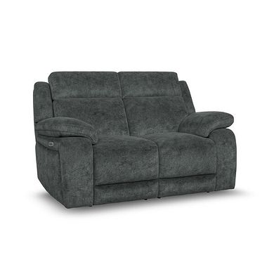 Emerson 2 Seater Electric Recliner Sofa in Dapple Grey Fabric