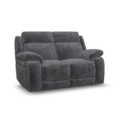 Emerson 2 Seater Electric Recliner Sofa in Luxe Charcoal Fabric