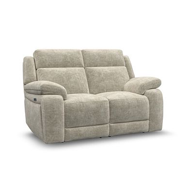 Emerson 2 Seater Electric Recliner Sofa in Plush Beige Fabric