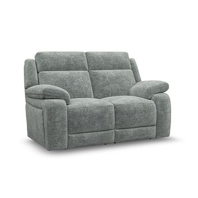 Emerson 2 Seater Sofa in Plush Silver Fabric