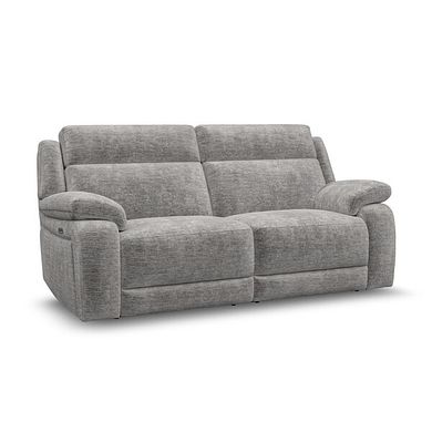 Emerson 3 Seater Electric Recliner Sofa in Luxe Grey Fabric