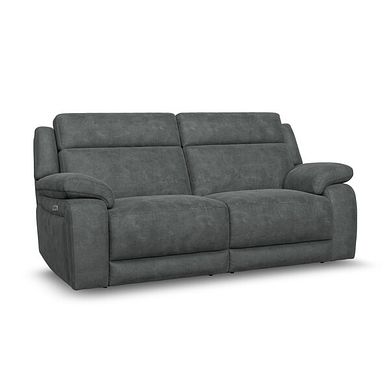 Emerson 3 Seater Electric Recliner Sofa in Miller Grey Fabric