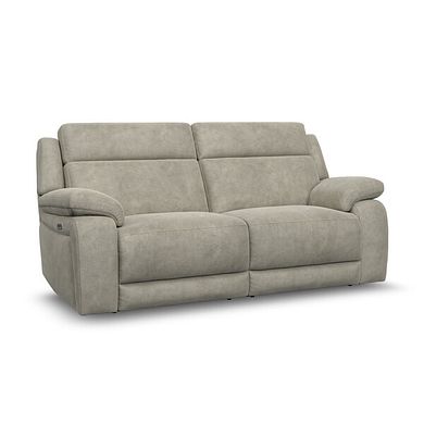 Emerson 3 Seater Electric Recliner Sofa in Miller Taupe Fabric