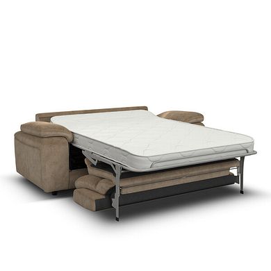 Emerson 3 Seater Sofa Bed in Dapple Taupe Fabric