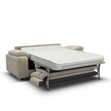 Emerson 3 Seater Sofa Bed in Plush Beige Fabric