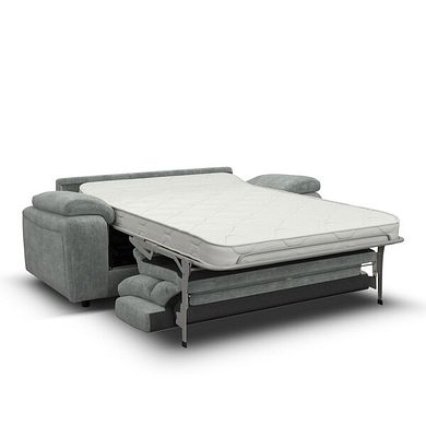 Emerson 3 Seater Sofa Bed in Plush Silver Fabric