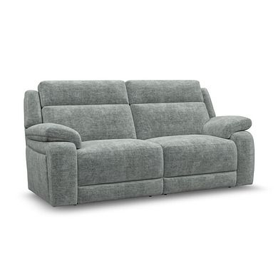 Emerson 3 Seater Sofa in Plush Silver Fabric