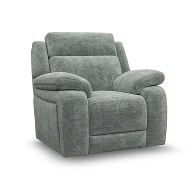 Emerson Armchair in Plush Silver Fabric