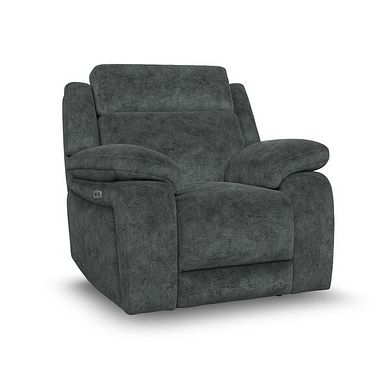 Emerson Electric Recliner Armchair in Dapple Grey Fabric